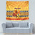 Personalised PNG Hamamas Krismas Tapestry Papua New Guinea Bird Of Paradise Merry Christmas Gold Style LT9 - Polynesian Pride