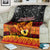 PNG Hamamas Krismas Blanket Papua New Guinea Bird Of Paradise Merry Christmas Black Style LT9 - Polynesian Pride