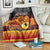 PNG Hamamas Krismas Blanket Papua New Guinea Bird Of Paradise Merry Christmas Black Style LT9 - Polynesian Pride