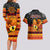 PNG Hamamas Krismas Couples Matching Long Sleeve Bodycon Dress and Hawaiian Shirt Papua New Guinea Bird Of Paradise Merry Christmas Black Style LT9 - Polynesian Pride