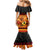 PNG Hamamas Krismas Mermaid Dress Papua New Guinea Bird Of Paradise Merry Christmas Black Style LT9 - Polynesian Pride