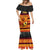 PNG Hamamas Krismas Mermaid Dress Papua New Guinea Bird Of Paradise Merry Christmas Black Style LT9 - Polynesian Pride