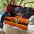 PNG Hamamas Krismas Quilt Papua New Guinea Bird Of Paradise Merry Christmas Black Style LT9 - Polynesian Pride