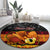 Personalised PNG Hamamas Krismas Round Carpet Papua New Guinea Bird Of Paradise Merry Christmas Black Style LT9 - Polynesian Pride