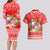 Personalised Hawaii Mele Kalikimaka Couples Matching Long Sleeve Bodycon Dress and Hawaiian Shirt Santa Beach Merry Christmas LT9 - Polynesian Pride