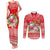 Personalised Hawaii Mele Kalikimaka Couples Matching Tank Maxi Dress and Long Sleeve Button Shirt Santa Beach Merry Christmas LT9 Red - Polynesian Pride