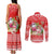 Personalised Hawaii Mele Kalikimaka Couples Matching Tank Maxi Dress and Long Sleeve Button Shirt Santa Beach Merry Christmas LT9 - Polynesian Pride