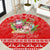 Personalised Hawaii Mele Kalikimaka Round Carpet Santa Beach Merry Christmas LT9 Red - Polynesian Pride