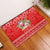 Personalised Hawaii Mele Kalikimaka Rubber Doormat Santa Beach Merry Christmas LT9 Red - Polynesian Pride
