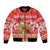 Hawaii Mele Kalikimaka Bomber Jacket Santa Claus and Hula Dancing Merry Christmas LT9 Unisex Red - Polynesian Pride