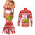 Hawaii Mele Kalikimaka Couples Matching Mermaid Dress and Long Sleeve Button Shirt Santa Claus and Hula Dancing Merry Christmas LT9 - Polynesian Pride