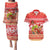 Hawaii Mele Kalikimaka Couples Matching Puletasi Dress and Hawaiian Shirt Santa Claus and Hula Dancing Merry Christmas LT9 Red - Polynesian Pride