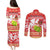 Hawaii Mele Kalikimaka Couples Matching Puletasi Dress and Long Sleeve Button Shirt Santa Claus and Hula Dancing Merry Christmas LT9 - Polynesian Pride