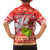 Hawaii Mele Kalikimaka Family Matching Off Shoulder Short Dress and Hawaiian Shirt Santa Claus and Hula Dancing Merry Christmas LT9 - Polynesian Pride