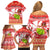 Hawaii Mele Kalikimaka Family Matching Off Shoulder Short Dress and Hawaiian Shirt Santa Claus and Hula Dancing Merry Christmas LT9 - Polynesian Pride