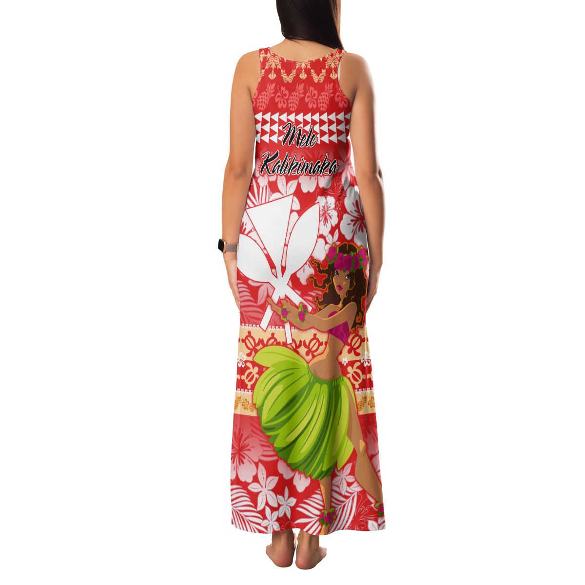 Hawaii Mele Kalikimaka Family Matching Tank Maxi Dress and Hawaiian Shirt Santa Claus and Hula Dancing Merry Christmas LT9 - Polynesian Pride