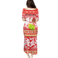 Hawaii Mele Kalikimaka Puletasi Santa Claus and Hula Dancing Merry Christmas LT9 - Polynesian Pride