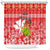 Hawaii Mele Kalikimaka Shower Curtain Santa Claus and Hula Dancing Merry Christmas LT9 Red - Polynesian Pride