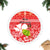 Hawaii Mele Kalikimaka Tree Skirt Santa Claus and Hula Dancing Merry Christmas LT9 Fringed Tree Skirts Red - Polynesian Pride