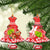 Personalised Hawaii Mele Kalikimaka Ceramic Ornament Santa Claus and Hula Dancing Merry Christmas LT9 Christmas Tree Red - Polynesian Pride
