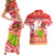 Personalised Hawaii Mele Kalikimaka Couples Matching Short Sleeve Bodycon Dress and Hawaiian Shirt Santa Claus and Hula Dancing Merry Christmas LT9 - Polynesian Pride