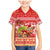 Personalised Hawaii Mele Kalikimaka Family Matching Mermaid Dress and Hawaiian Shirt Santa Claus and Hula Dancing Merry Christmas LT9 Son's Shirt Red - Polynesian Pride