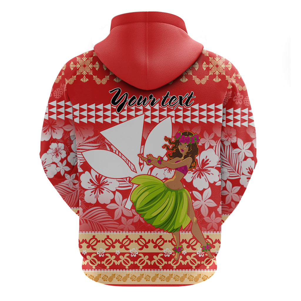 Personalised Hawaii Mele Kalikimaka Hoodie Santa Claus and Hula Dancing Merry Christmas LT9 - Polynesian Pride