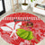 Personalised Hawaii Mele Kalikimaka Round Carpet Santa Claus and Hula Dancing Merry Christmas LT9 Red - Polynesian Pride