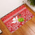 Personalised Hawaii Mele Kalikimaka Rubber Doormat Santa Claus and Hula Dancing Merry Christmas LT9 Red - Polynesian Pride