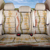 Hawaiian Ohia Lehua Lei Back Car Seat Cover Plaid Palaka Ahiehie Pattern - Polynesian Pride