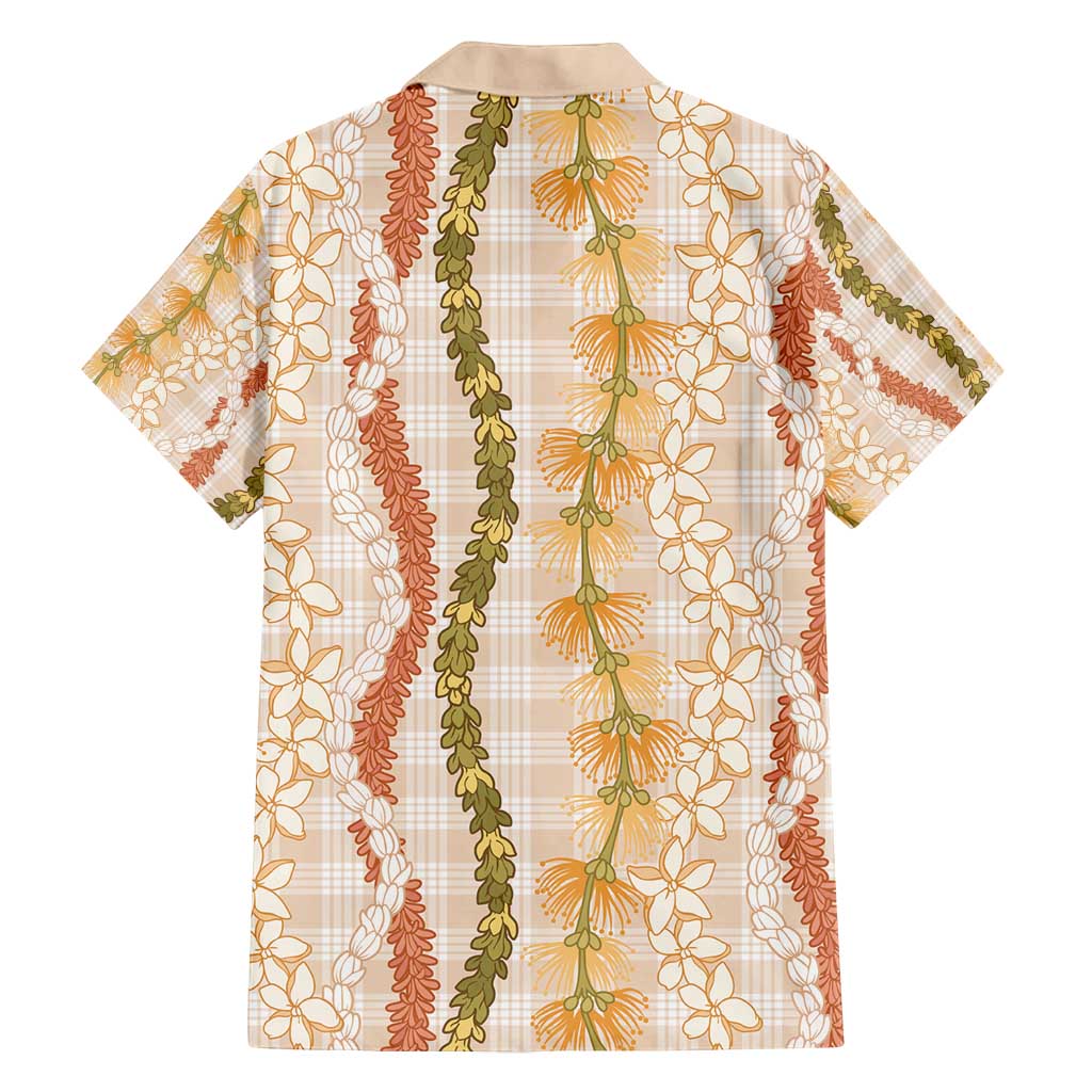 Hawaiian Ohia Lehua Lei Family Matching Summer Maxi Dress and Hawaiian Shirt Plaid Palaka Ahiehie Pattern - Polynesian Pride