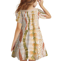 Hawaiian Ohia Lehua Lei Family Matching Tank Maxi Dress and Hawaiian Shirt Plaid Palaka Ahiehie Pattern - Polynesian Pride