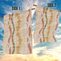 Hawaiian Ohia Lehua Lei Garden Flag Plaid Palaka Ahiehie Pattern - Polynesian Pride