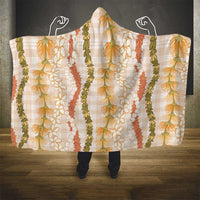 Hawaiian Ohia Lehua Lei Hooded Blanket Plaid Palaka Ahiehie Pattern LT9 - Polynesian Pride