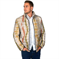 Hawaiian Ohia Lehua Lei Padded Jacket Plaid Palaka Ahiehie Pattern LT9 - Polynesian Pride