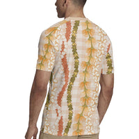Hawaiian Ohia Lehua Lei Rugby Jersey Plaid Palaka Ahiehie Pattern LT9 - Polynesian Pride
