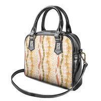 Hawaiian Ohia Lehua Lei Shoulder Handbag Plaid Palaka Ahiehie Pattern LT9 - Polynesian Pride