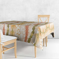 Hawaiian Ohia Lehua Lei Tablecloth Plaid Palaka Ahiehie Pattern LT9 - Polynesian Pride