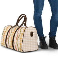 Hawaiian Ohia Lehua Lei Travel Bag Plaid Palaka Ahiehie Pattern LT9 - Polynesian Pride