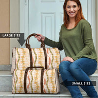 Hawaiian Ohia Lehua Lei Travel Bag Plaid Palaka Ahiehie Pattern LT9 - Polynesian Pride