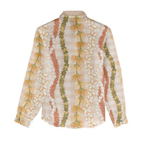 Hawaiian Ohia Lehua Lei Women Casual Shirt Plaid Palaka Ahiehie Pattern - Polynesian Pride