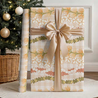 Hawaiian Ohia Lehua Lei Wrapping Paper Plaid Palaka Ahiehie Pattern - Polynesian Pride
