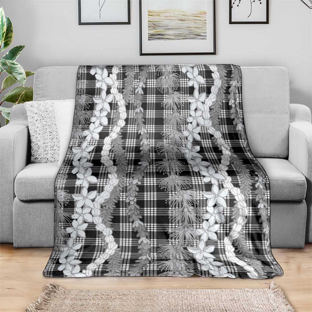 Hawaiian Ohia Lehua Lei Blanket Plaid Palaka Eleele Pattern - Polynesian Pride