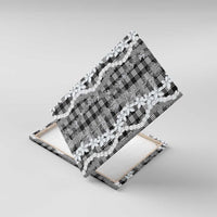 Hawaiian Ohia Lehua Lei Canvas Wall Art Plaid Palaka Eleele Pattern - Polynesian Pride