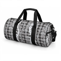 Hawaiian Ohia Lehua Lei Duffle Bag Plaid Palaka Eleele Pattern LT9 - Polynesian Pride
