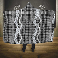 Hawaiian Ohia Lehua Lei Hooded Blanket Plaid Palaka Eleele Pattern LT9 - Polynesian Pride