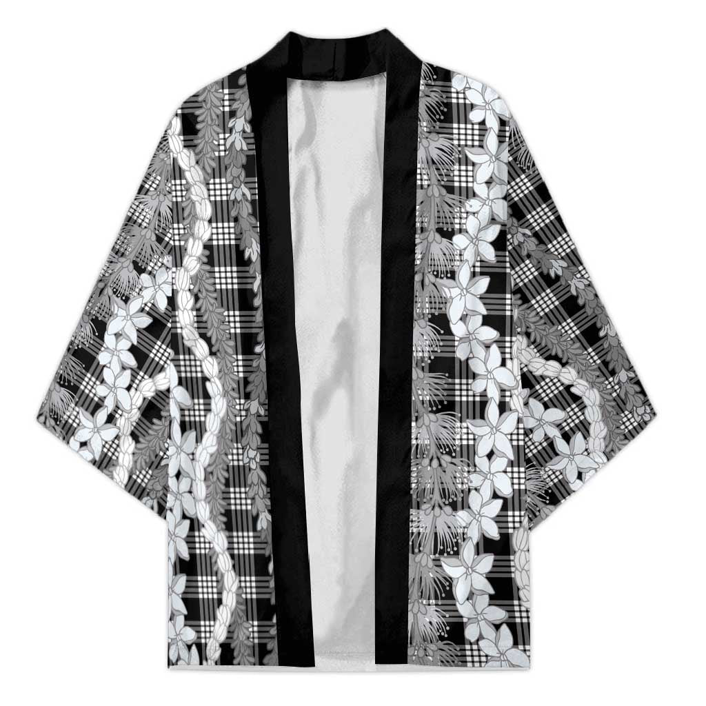 Hawaiian Ohia Lehua Lei Kimono Plaid Palaka Eleele Pattern - Polynesian Pride