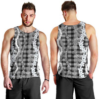 Hawaiian Ohia Lehua Lei Men Tank Top Plaid Palaka Eleele Pattern LT9 - Polynesian Pride