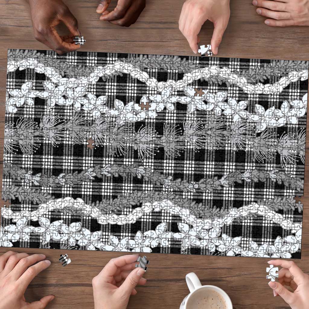 Hawaiian Ohia Lehua Lei Puzzle Plaid Palaka Eleele Pattern LT9 - Polynesian Pride