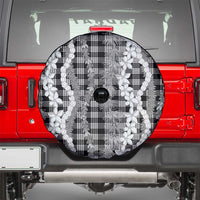 Hawaiian Ohia Lehua Lei Spare Tire Cover Plaid Palaka Eleele Pattern - Polynesian Pride